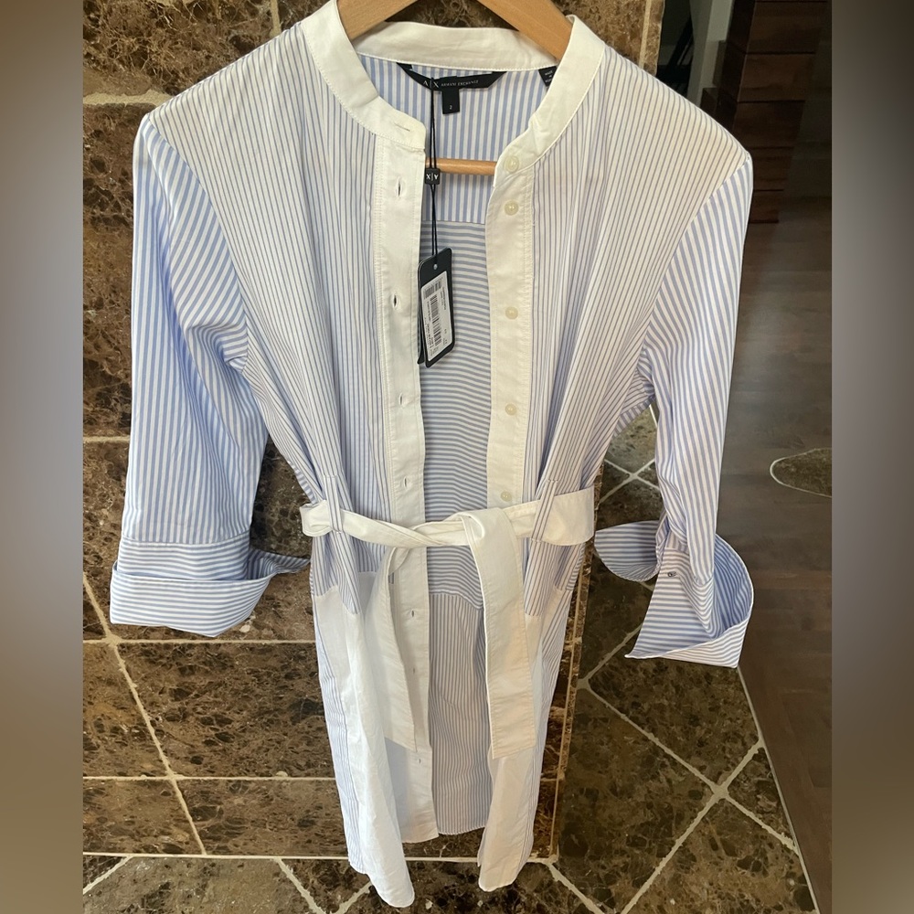 NWT Armani Exchange Shirt Style Dress Size 2